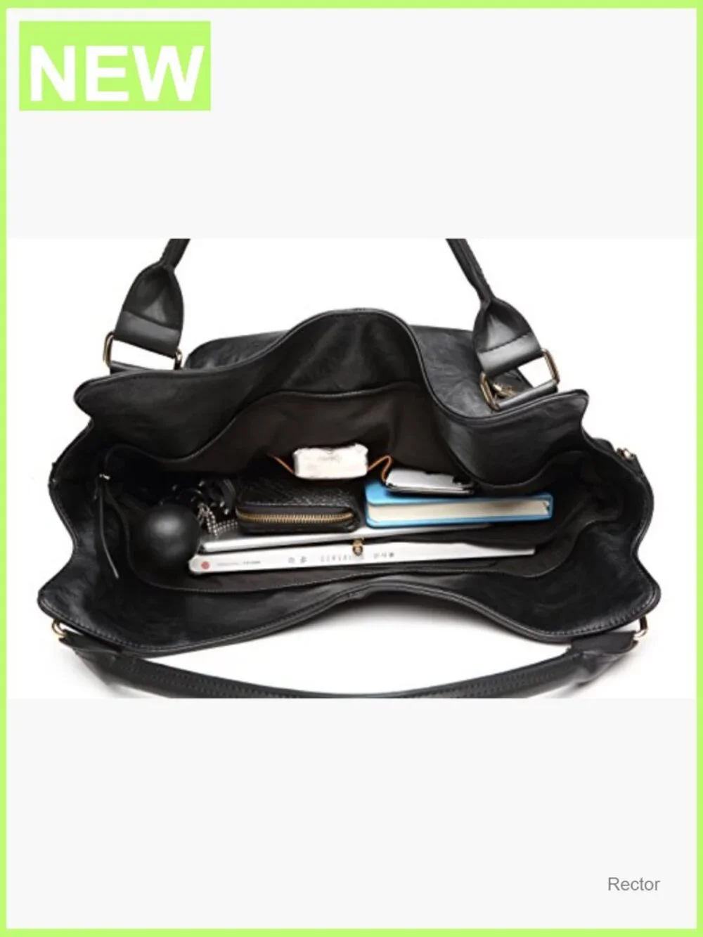 Large PU Leather Hobo Shoulder Tote Bag with Adjustable Strap